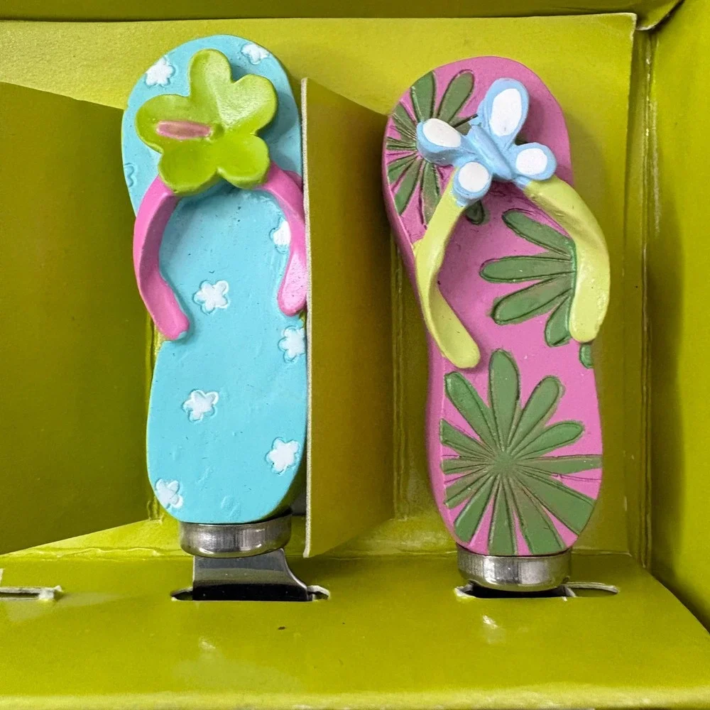 Boston Warehouse Flip Flops Spreader Set of 2 Stainless Steel Tropical 52910